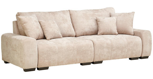 BIGSOFA Chenille Beige  - Dunkelbraun/Beige, KONVENTIONELL, Kunststoff/Textil (250/100/90cm) - Carryhome