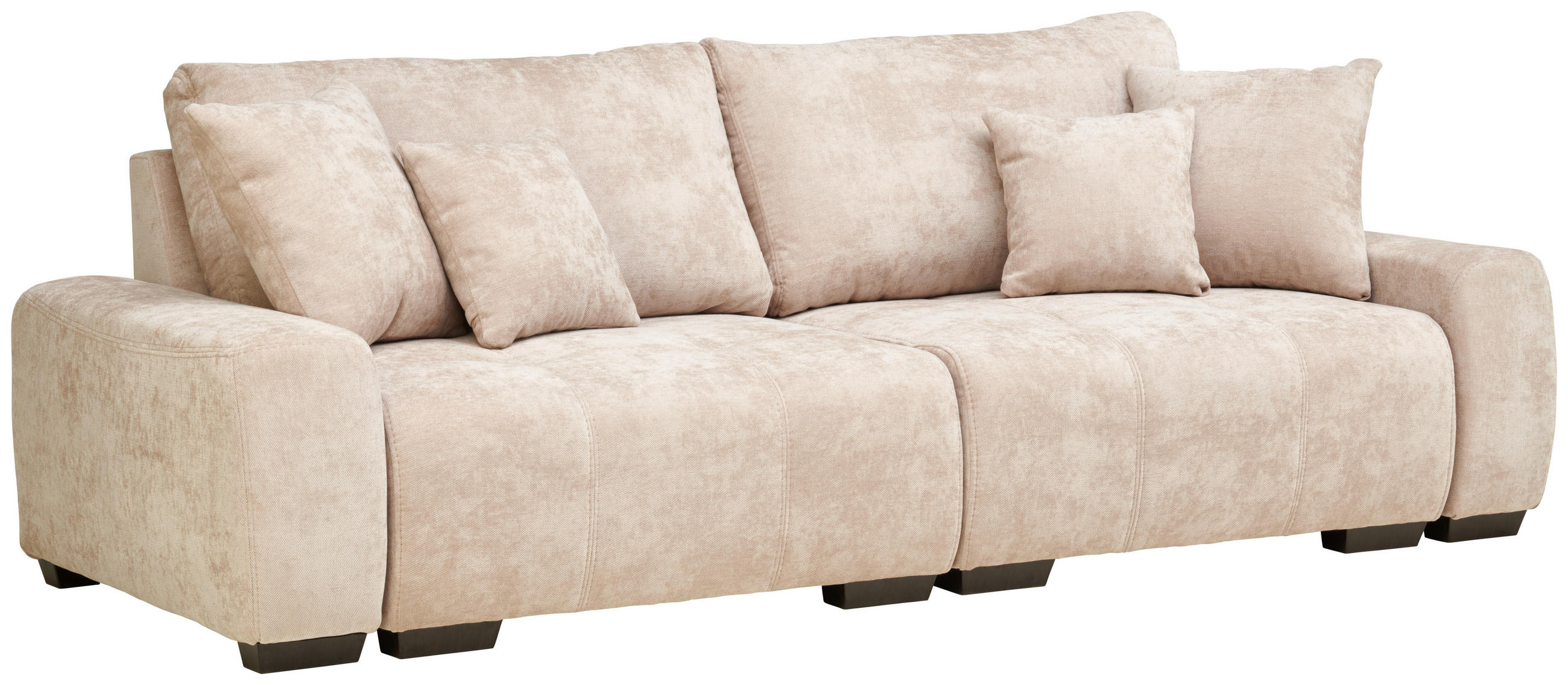 Thumbnail - Carryhome Bigsofa, Beige, Textil, 3-Sitzer, Füllung: Hohlfaser, Schaumstoffflocken, 250x100x90 cm, Rücken echt, Wohnzimm...