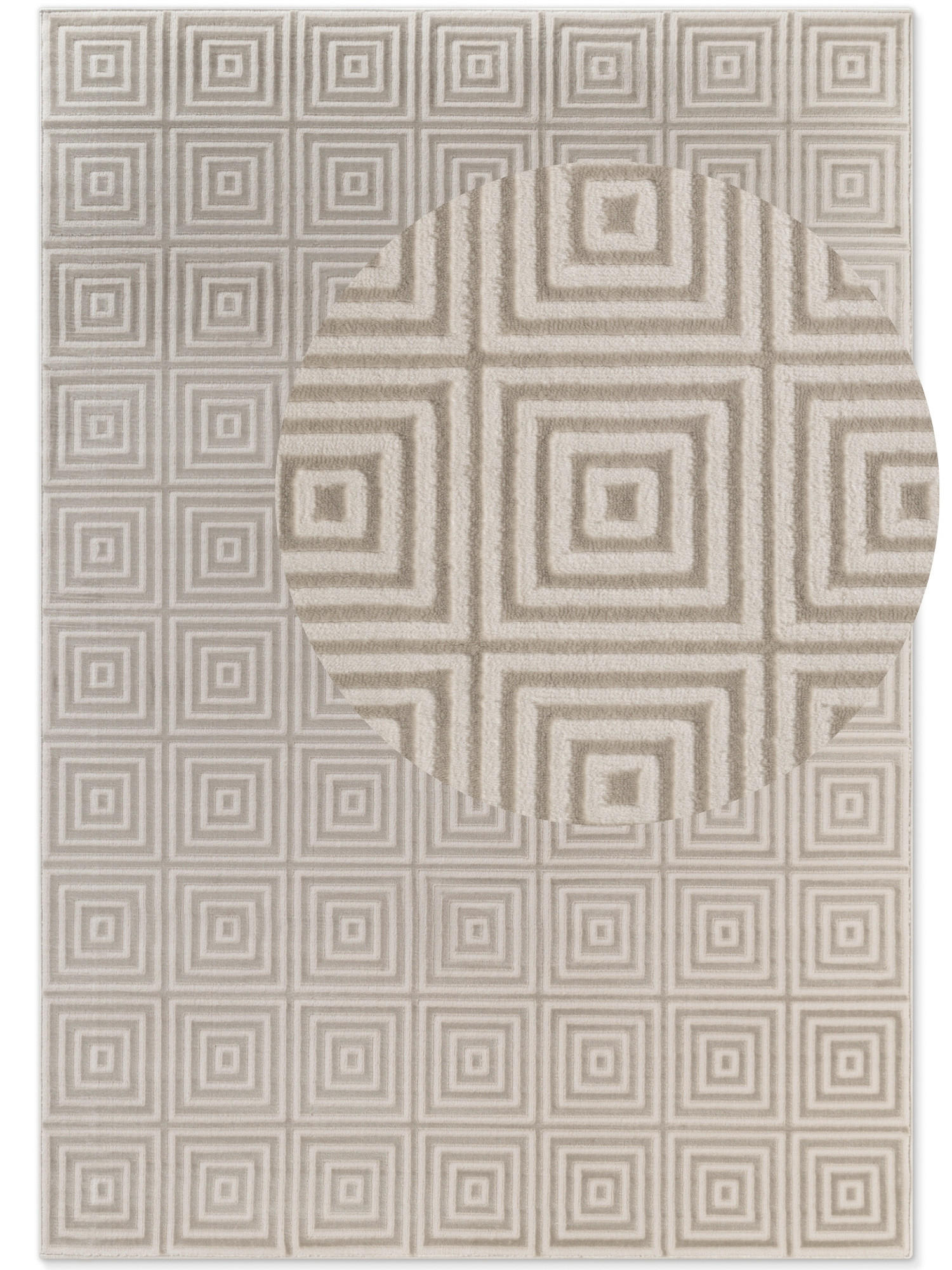 TEPPICH 200/280 cm Perles Creme, Weiß rechteckig  - Creme/Weiß, Basics, Kunststoff (200/280cm) - Elle Decoration