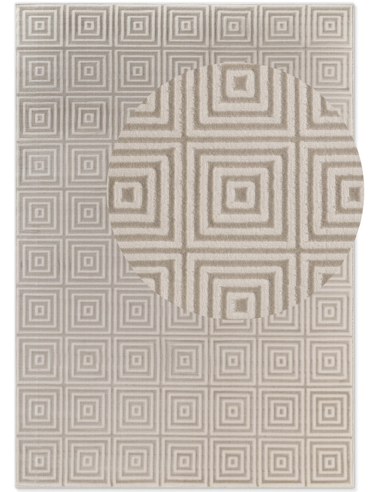 TEPPICH 200/280 cm Perles Creme, Weiß rechteckig  - Creme/Weiß, Basics, Kunststoff (200/280cm) - Elle Decoration