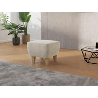 HOCKER Flachgewebe Creme  - Eichefarben/Creme, KONVENTIONELL, Holz/Textil (56/46/56cm) - Sit & More