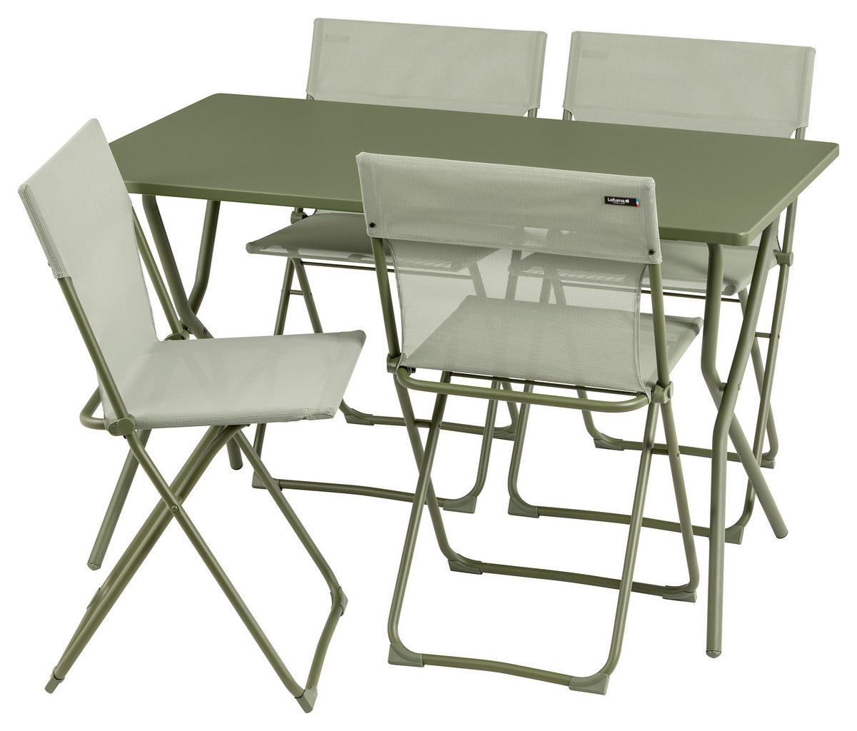 GARTENKLAPPTISCH 120/70/73 cm Metall rechteckig  - Waldgrün, Basics, Metall (120/70/73cm) - Lafuma Mobilier