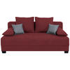 SCHLAFSOFA  mit Webstoff Rot  - Rot/Schwarz, Design, Kunststoff/Textil (200/90/110cm) - P & B