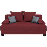 SCHLAFSOFA  mit Webstoff Rot  - Rot/Schwarz, Design, Kunststoff/Textil (200/90/110cm) - P & B