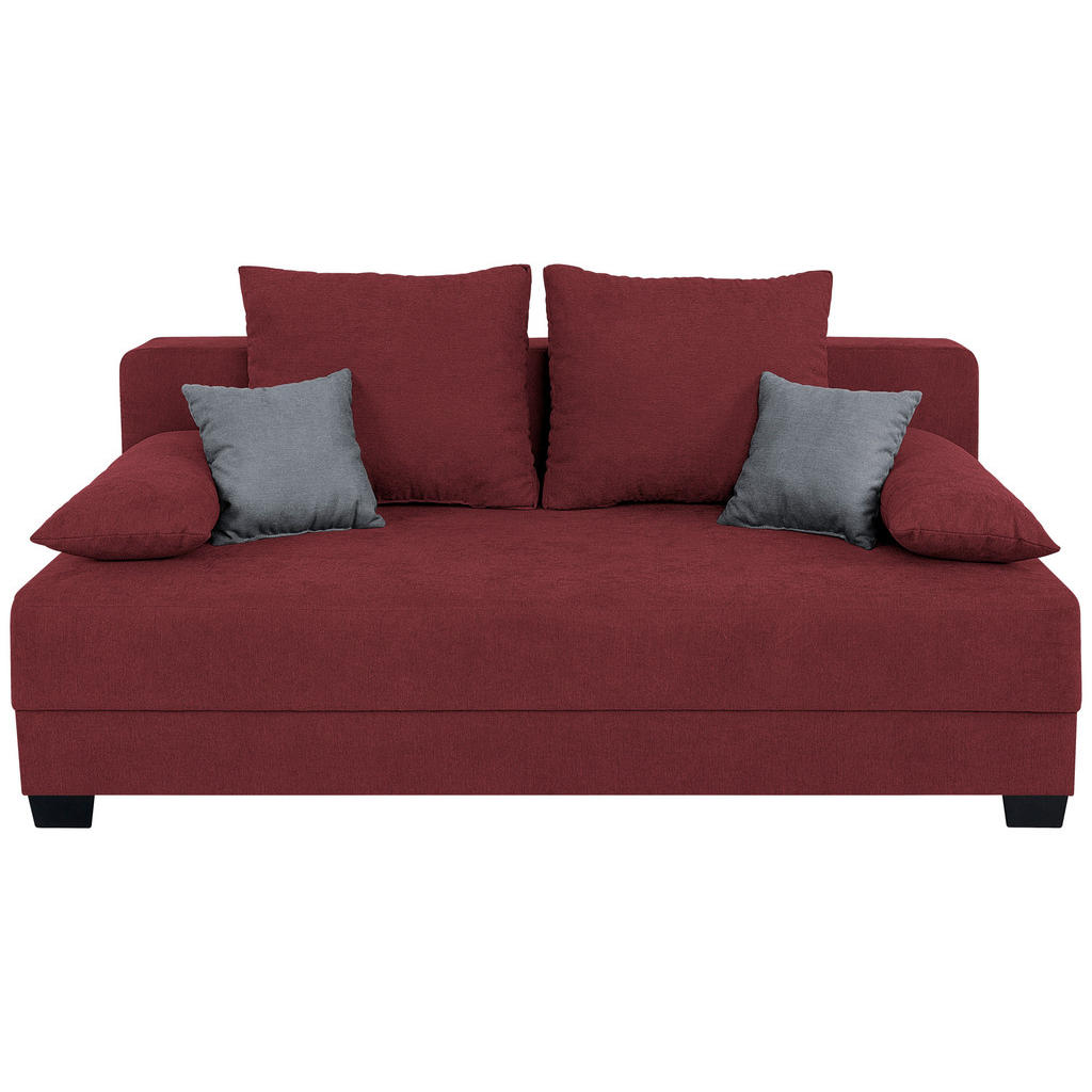 P & B BOXSPRINGOVÁ POHOVKA, textil, kompozitné drevo, červená