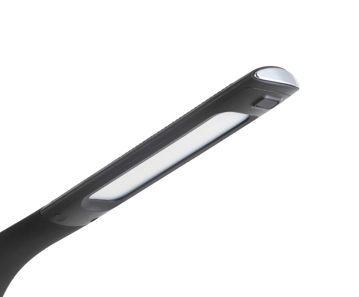 LED ÍRÓASZTALI LÁMPA - fekete, Basics, műanyag (6,5/13/48cm) - Novel