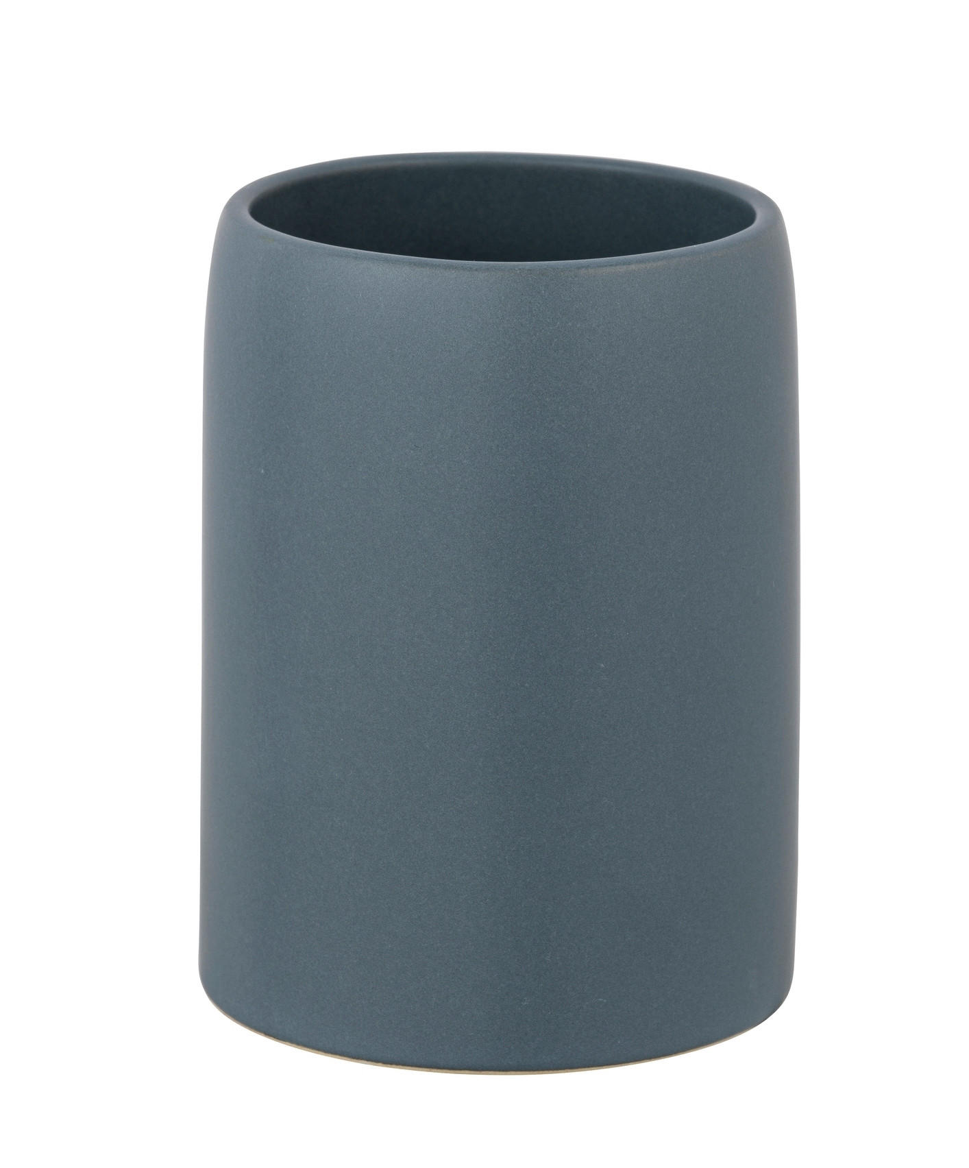 ZAHNPUTZBECHER FUNO  - Blau, KONVENTIONELL, Keramik (7,5/10,5/7,5cm) - Schöner Wohnen