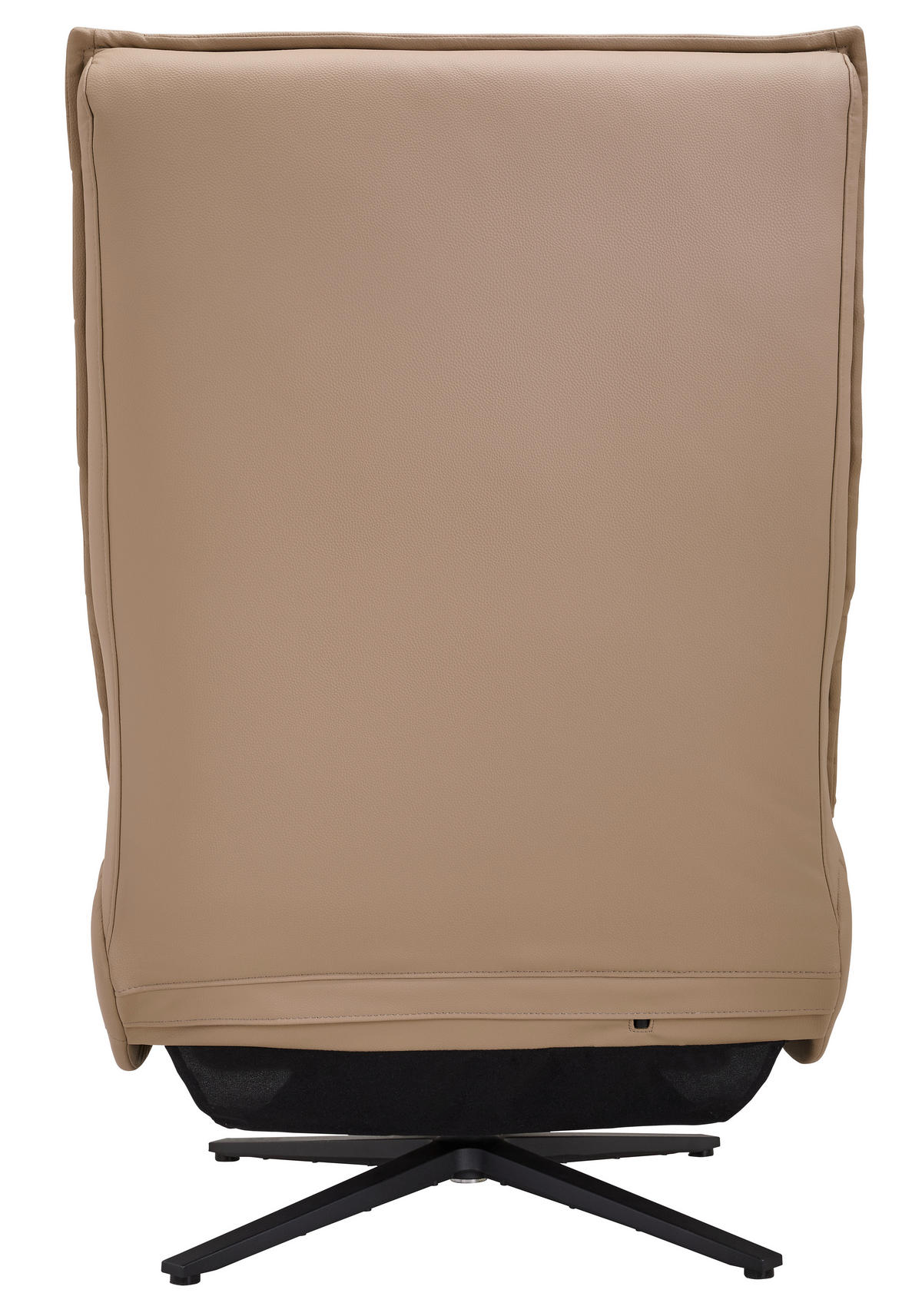 RELAXSESSEL Lederlook Echtleder Relaxfunktion, Fußteilverstellung, Nackenkissen    - Taupe/Schwarz, Design, Leder/Textil (68/108/84cm) - Stylife