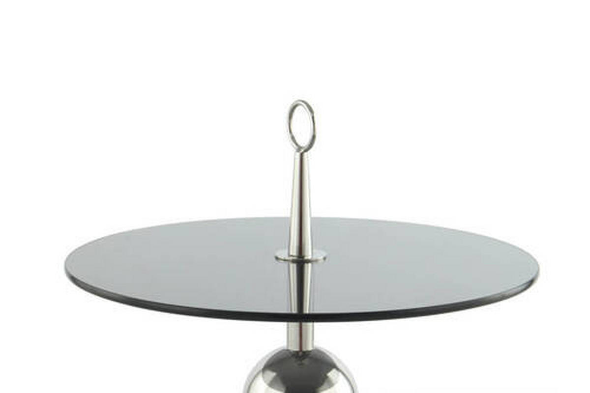 BEISTELLTISCH in Metall, Glas 46/46/52 cm  - Silberfarben/Grau, Modern, Glas/Metall (46/46/52cm) - Kayoom