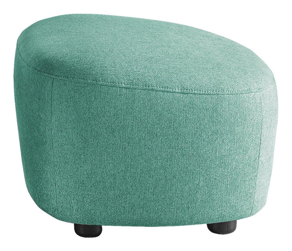 HOCKER Webstoff Türkis  - Türkis/Schwarz, Design, Kunststoff/Textil (54/41/57cm) - SetOne by Musterring