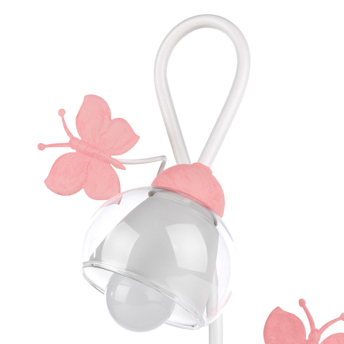 KINDERTISCHLEUCHTE 16/37 cm   - Pink/Weiß, Basics, Glas/Metall (16/37cm)