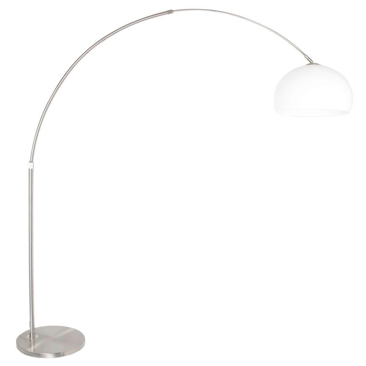 STEHLEUCHTE SPARKLED LIGHT 50/240/230 cm  - Edelstahlfarben/Weiß, Trend, Kunststoff/Metall (50/240/230cm)