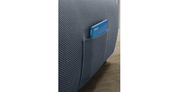 ECKSOFA Grau Plüsch Zierkissen, Rückenkissen, Schlaffunktion, Rücken echt  - Schwarz/Grau, KONVENTIONELL, Kunststoff/Textil (175/249cm) - Carryhome