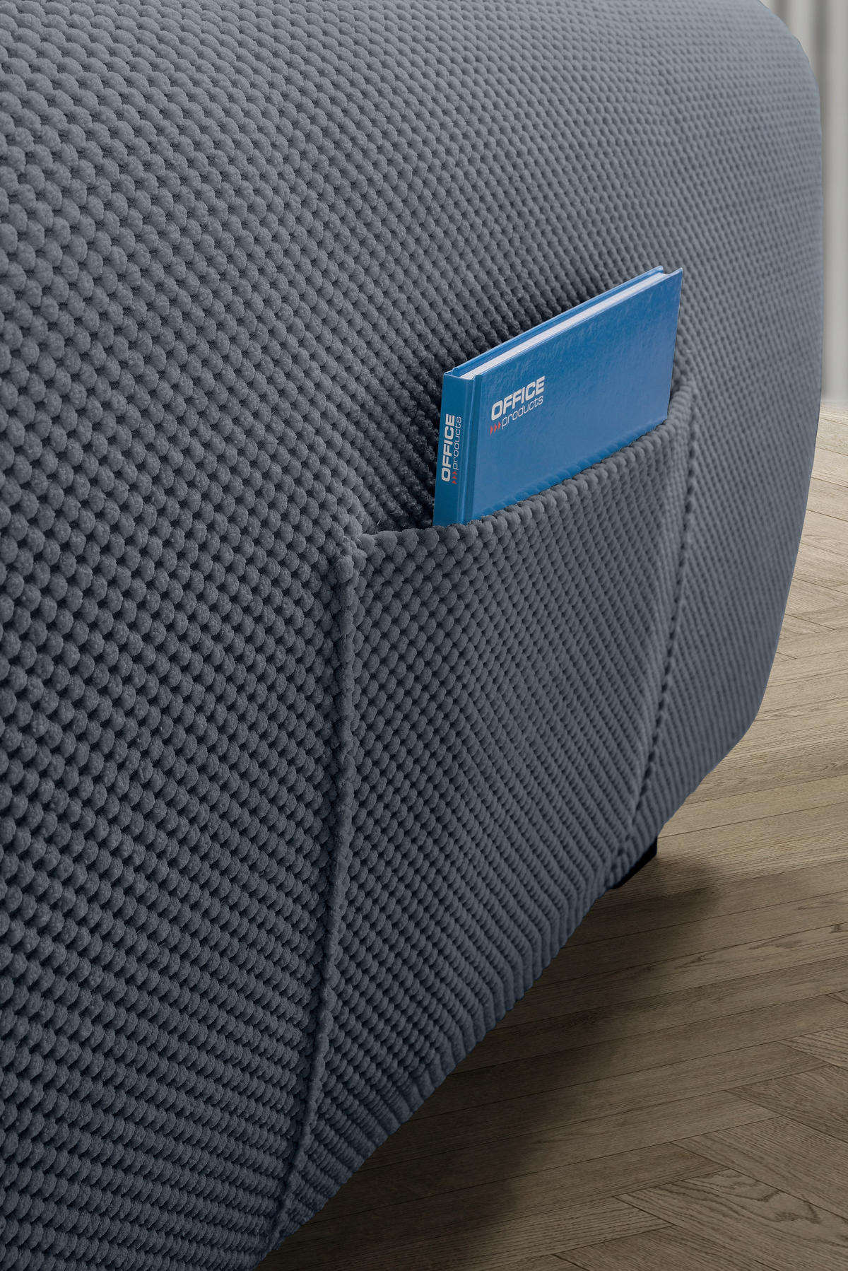 ECKSOFA Grau Plüsch  - Schwarz/Grau, KONVENTIONELL, Kunststoff/Textil (175/249cm) - Carryhome