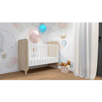 OTROŠKA POSTELJICA 128/70/95 cm barve bukve  - barve bukve, Basics, les (128/70/95cm)