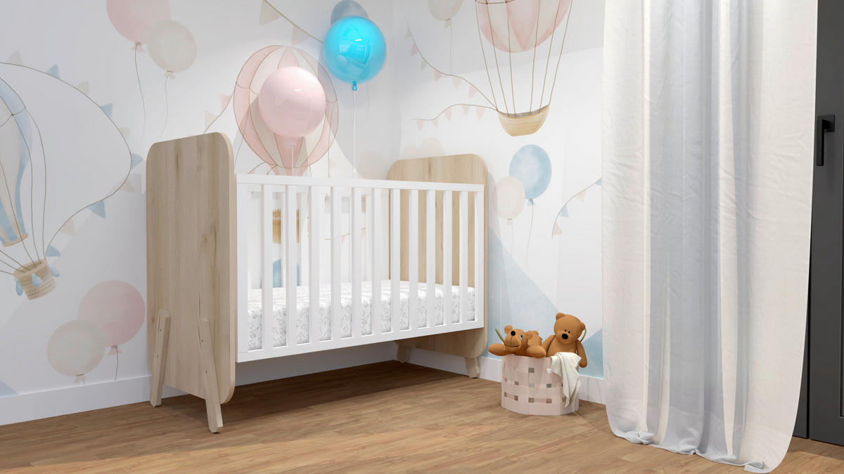 OTROŠKA POSTELJICA 128/70/95 cm barve bukve  - barve bukve, Basics, les (128/70/95cm)