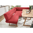 ECKBANK 230/170 cm  in Rot, Eichefarben  - Eichefarben/Rot, KONVENTIONELL, Holz/Textil (230/170cm) - Moderano