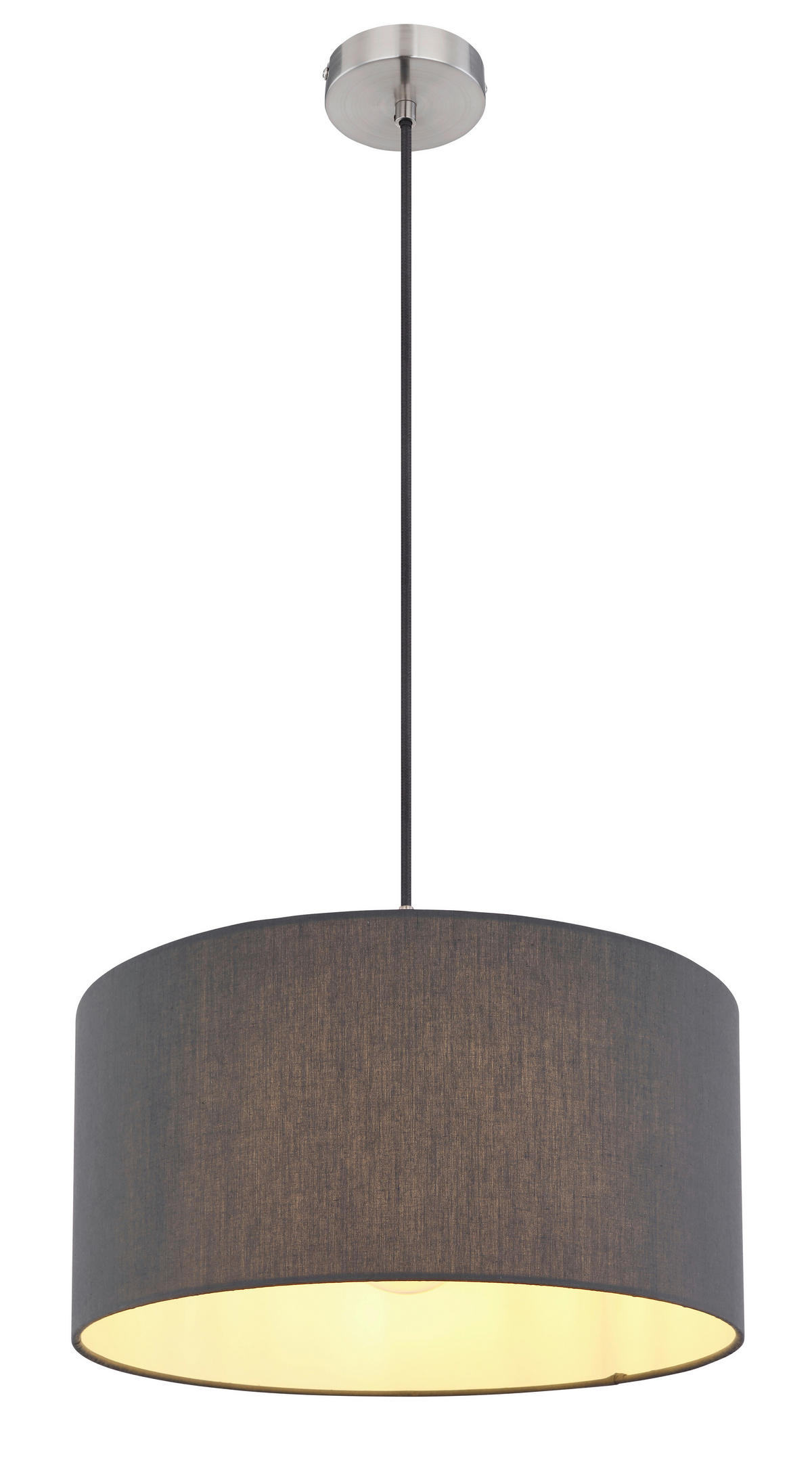 HÄNGELEUCHTE 40/140 cm  - Anthrazit/Opal, KONVENTIONELL, Kunststoff/Textil (40/140cm) - Globo