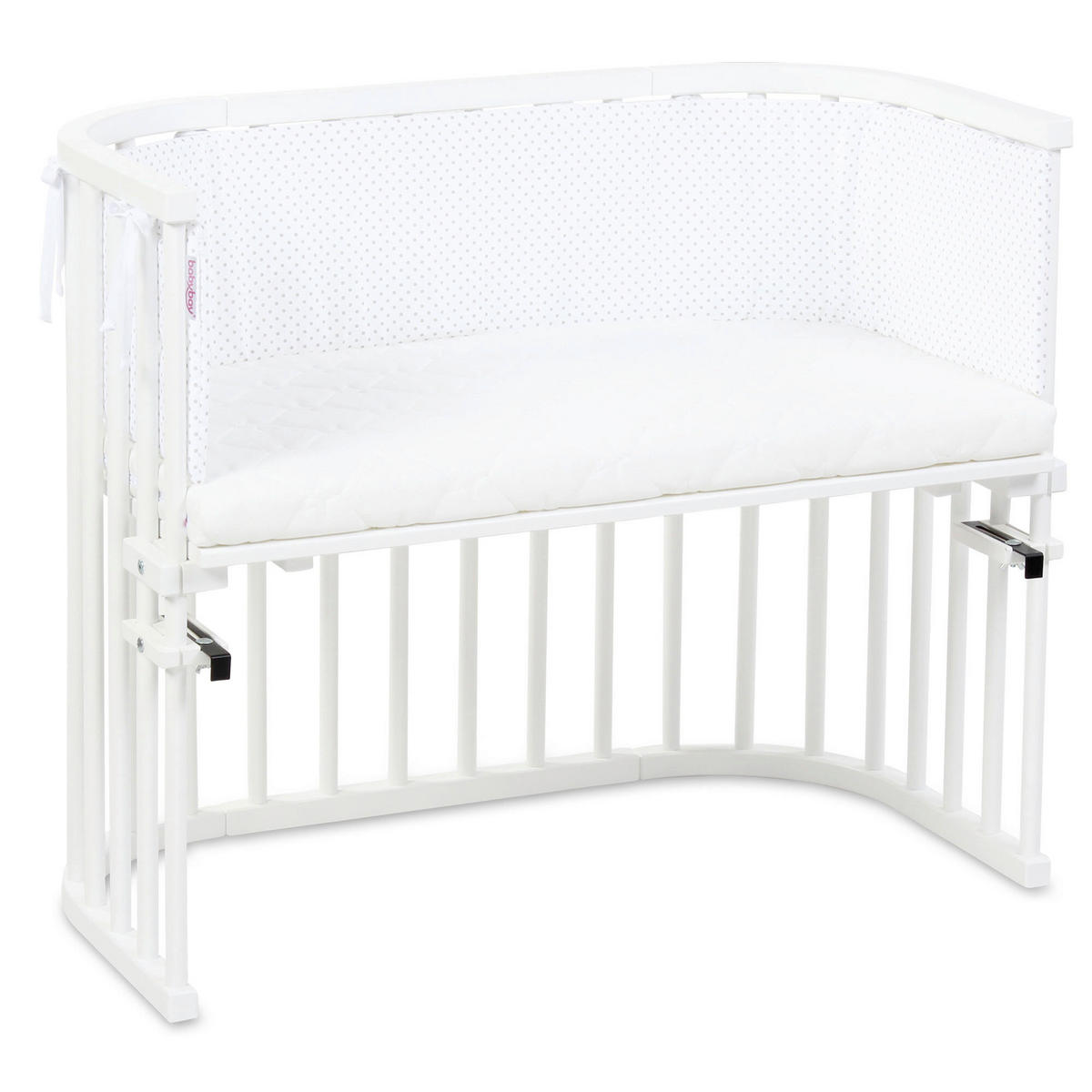 Nestchen Pique Babybay Original   24/149 cm  - Weiß/Grau, Basics, Textil (24/149cm) - Babybay