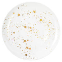 KROŽNIK ZA ZAJTRK  LIBERTY GOLDEN STARS 65404  keramika  22,5 cm        - zlate barve/bela, Design, keramika (22,5cm) - Seltmann Weiden