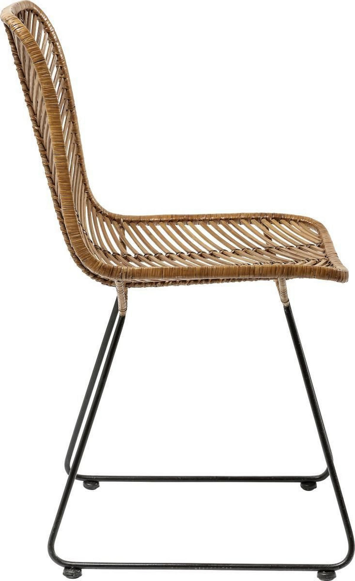 STUHL  in Schmiedeeisen Holz, Metall  - Schwarz/Braun, Trend, Holz/Metall (44,45/85,73/54,61cm) - Kare-Design