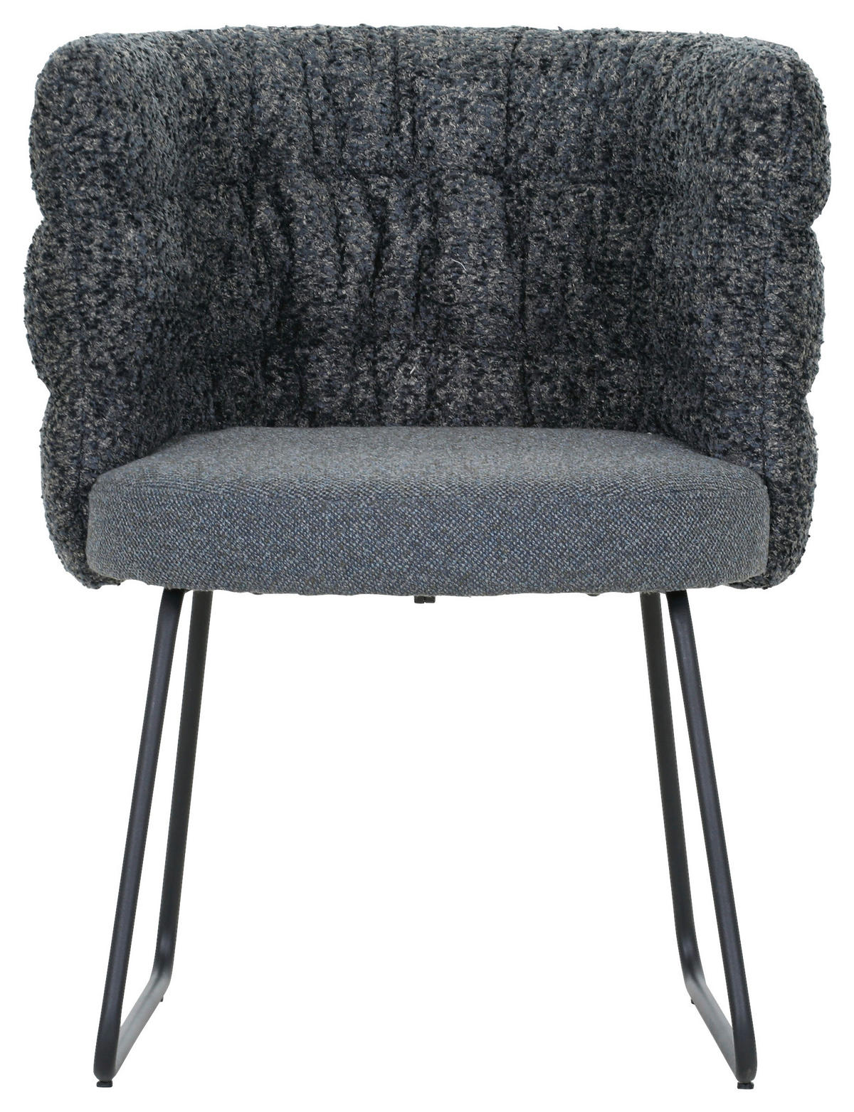 STUHL - Anthrazit/Schwarz, Design, Textil/Metall (62/80/62cm) - Novel