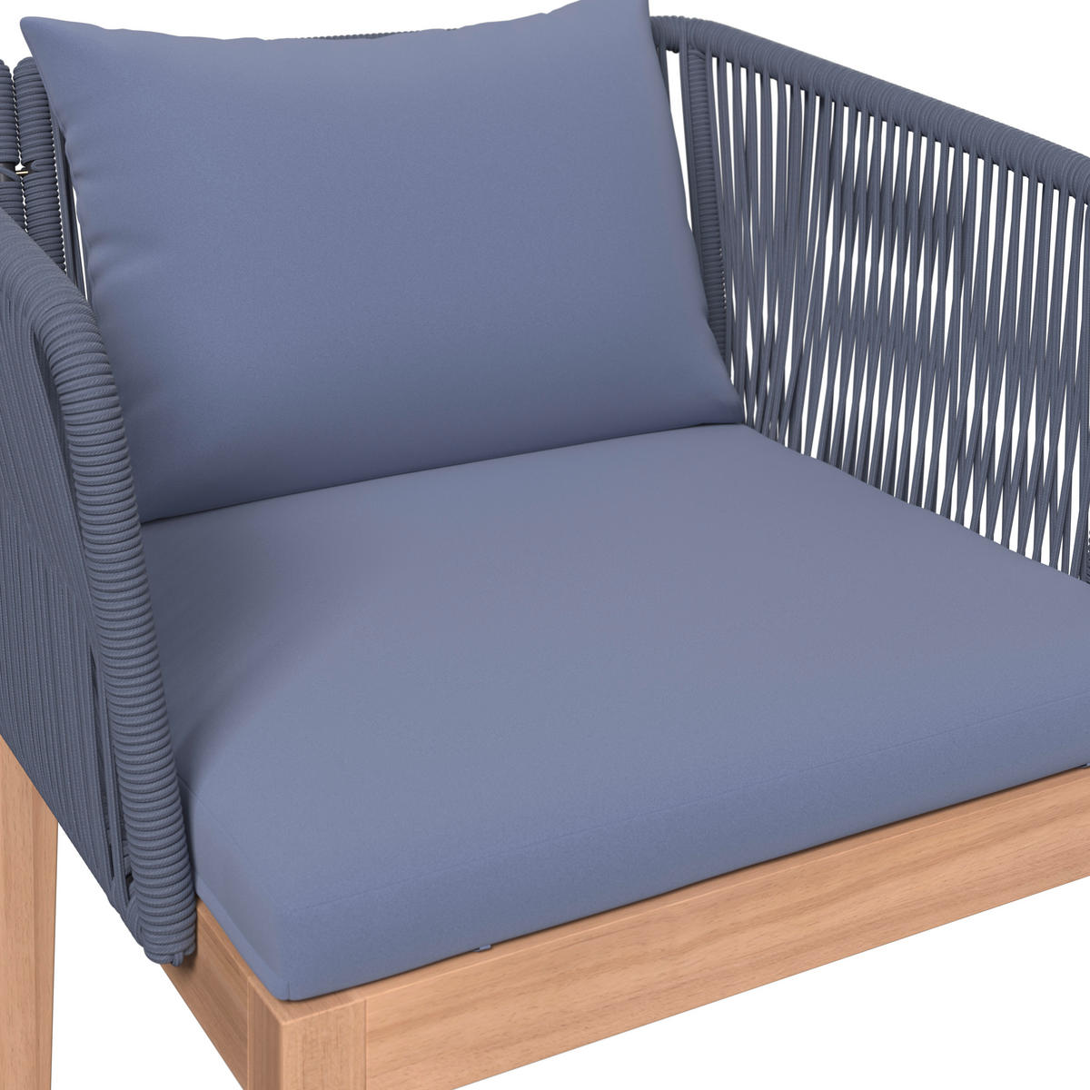 LOUNGEGARNITUR   160/74/84 cm Akazie massiv Eisen  - Akaziefarben/Grau, MODERN, Holz/Kunststoff (160/74/84cm) - Ambia Garden