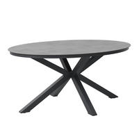 GARTENTISCH Metall, Kunststoff oval  - Anthrazit, MODERN, Kunststoff/Metall (180/76/120cm) - Ambia Garden