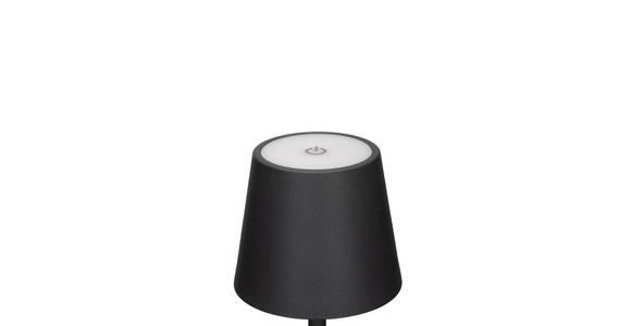 AKKU-TISCHLEUCHTE Jubidubiläum 8,6/20,3 cm  - Schwarz, Basics, Kunststoff/Metall (8,6/20,3cm) - Novel