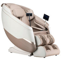 MASSAGESESSEL M Series  mit Lederlook Weiß, Hellbraun Relaxfunktion, Liegefunktion, Netzbetrieb, Massagefunktion, ausziehbare Fußstütze, automatische Rückholfunktion, Bluetooth-Lautsprecher, inklusive Armlehnen, Nackenkissen abnehmbar Rückenkissen, Nackenstütze, Sitzkissen, Relaxfunktion, Fußteilverstellung, Nackenkissen  - Hellbraun/Schwarz, KONVENTIONELL, Kunststoff/Textil (75,5/113/147,3cm) - Novel