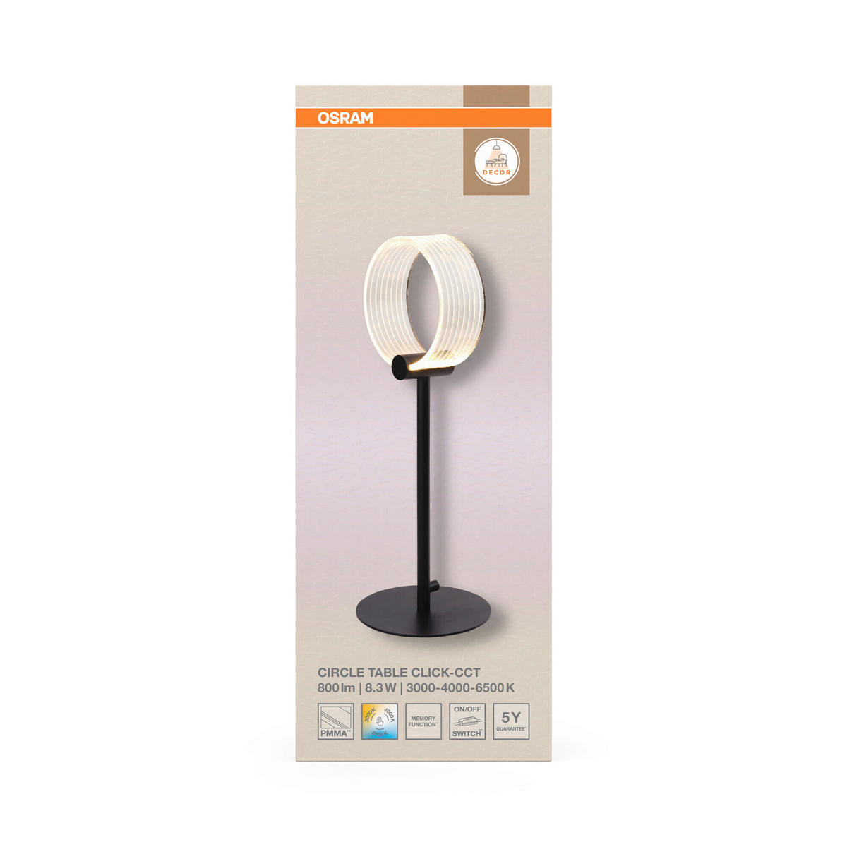 LED-TISCHLEUCHTE 16/44 cm   - Schwarz, Design, Kunststoff (16/44cm) - Osram