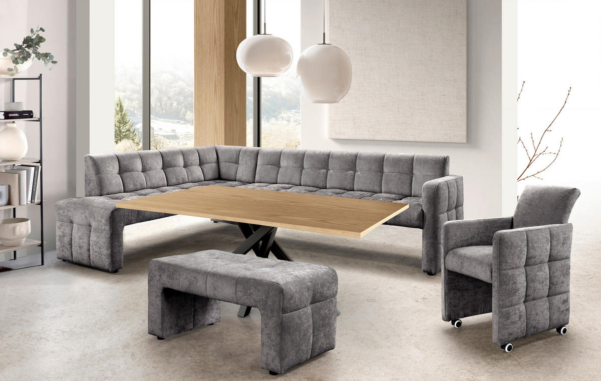 ECKBANK 265/197 cm  in Cappuccino  - Schwarz/Cappuccino, MODERN, Holz/Holzwerkstoff (265/197cm) - Livetastic