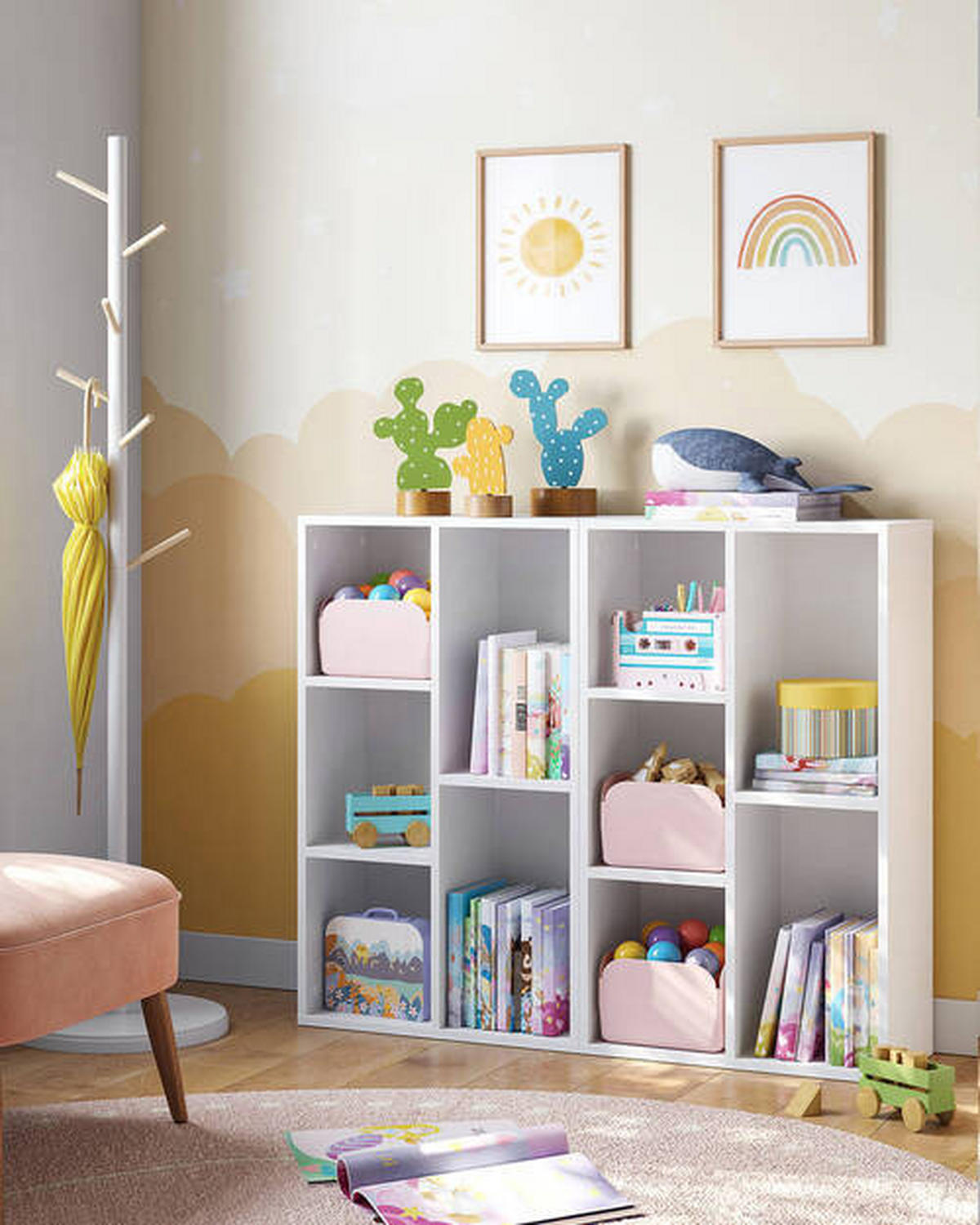 REGÁL, bílá, 50/80/24 cm - bílá, Basics, kompozitní dřevo (50/80/24cm) - Boxxx