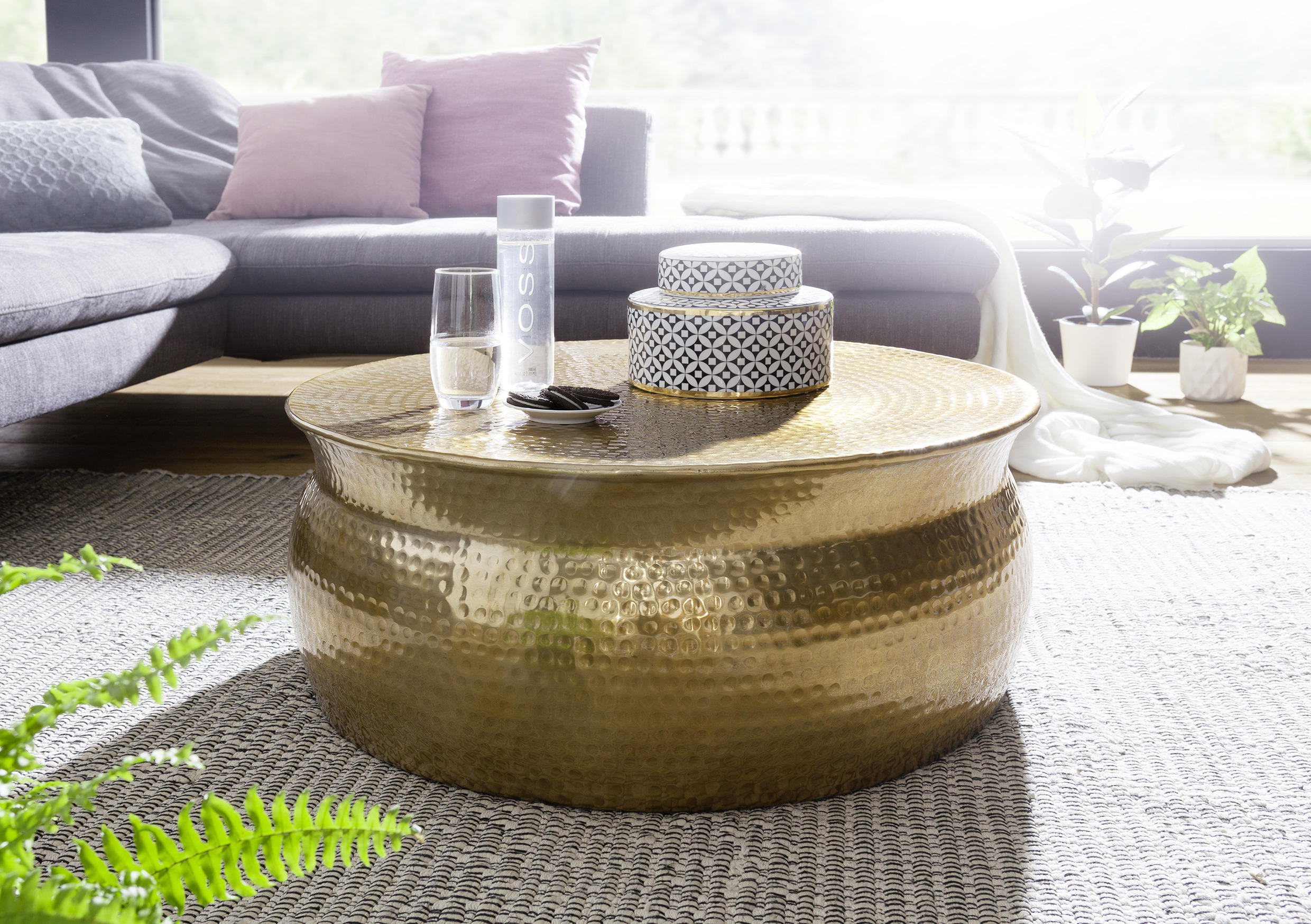 COUCHTISCH in Metall 75/75/31 cm - Goldfarben, LIFESTYLE, Metall (75/75/31cm) - MID.YOU