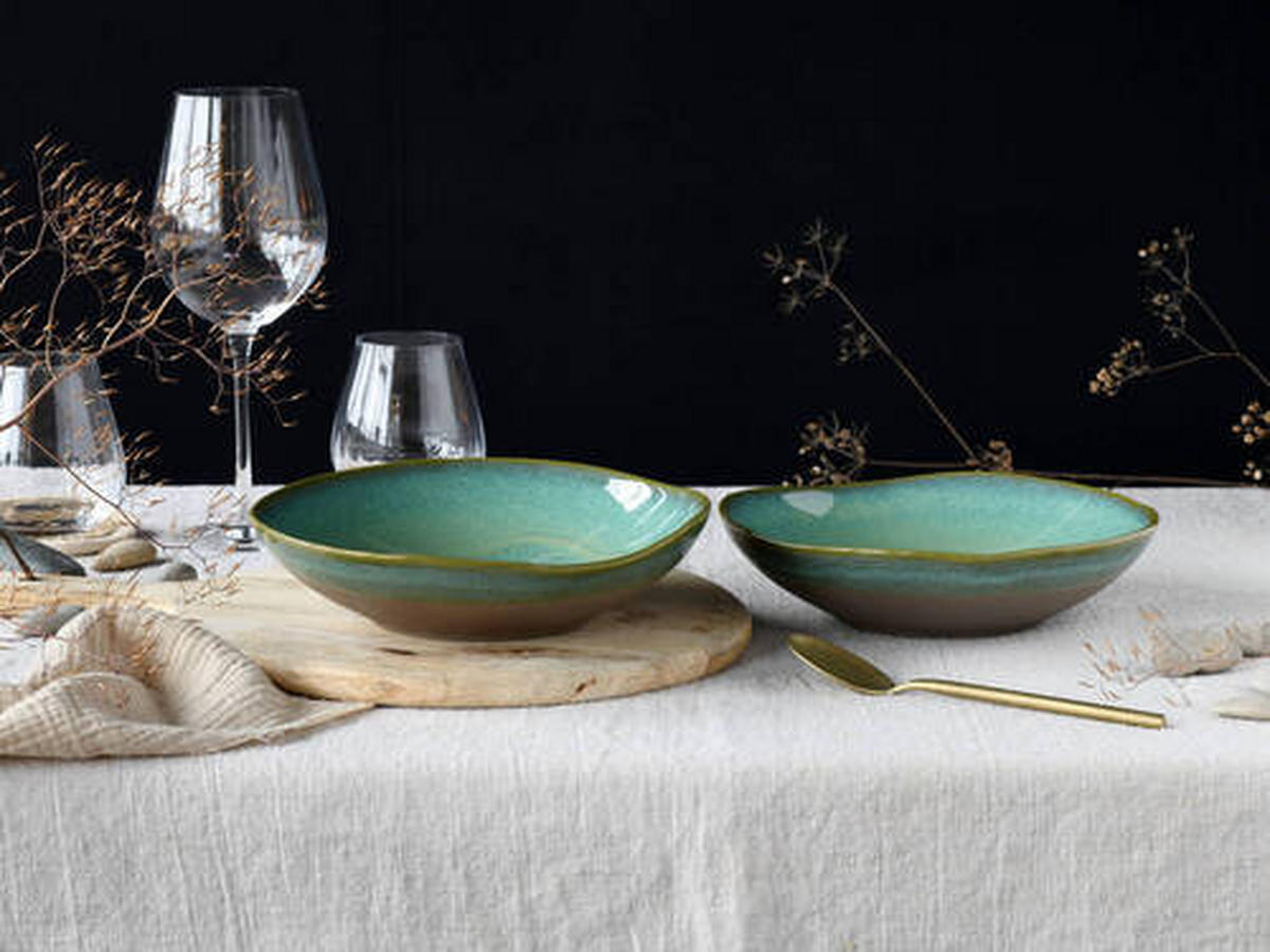 SCHÜSSELSET 2-teilig  - Olivgrün, Trend, Keramik - Creatable