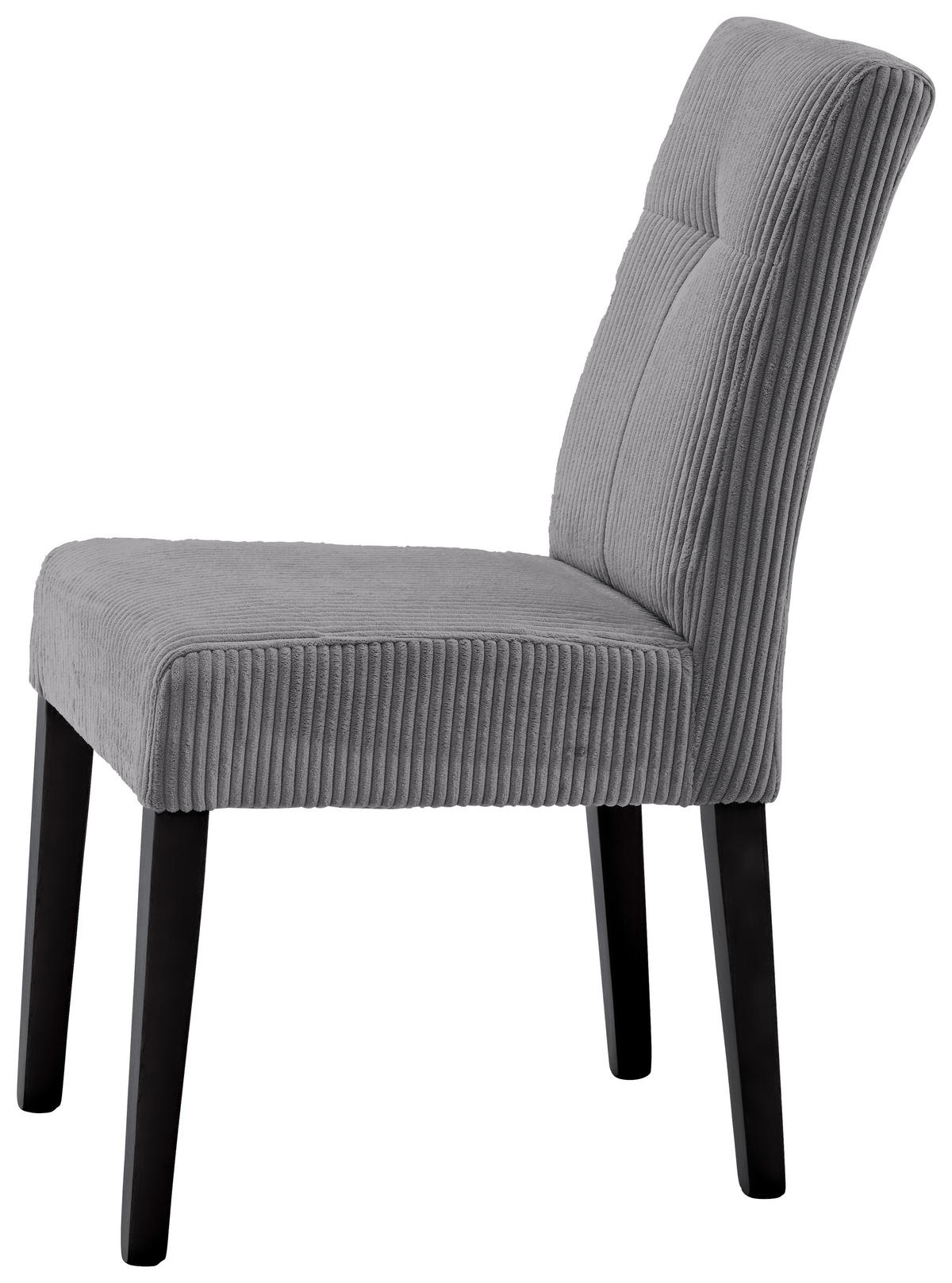 STUHL in Holz, Textil Anthrazit, Schwarz  - Anthrazit/Schwarz, KONVENTIONELL, Holz/Textil (47,5/91,5/63cm) - home24