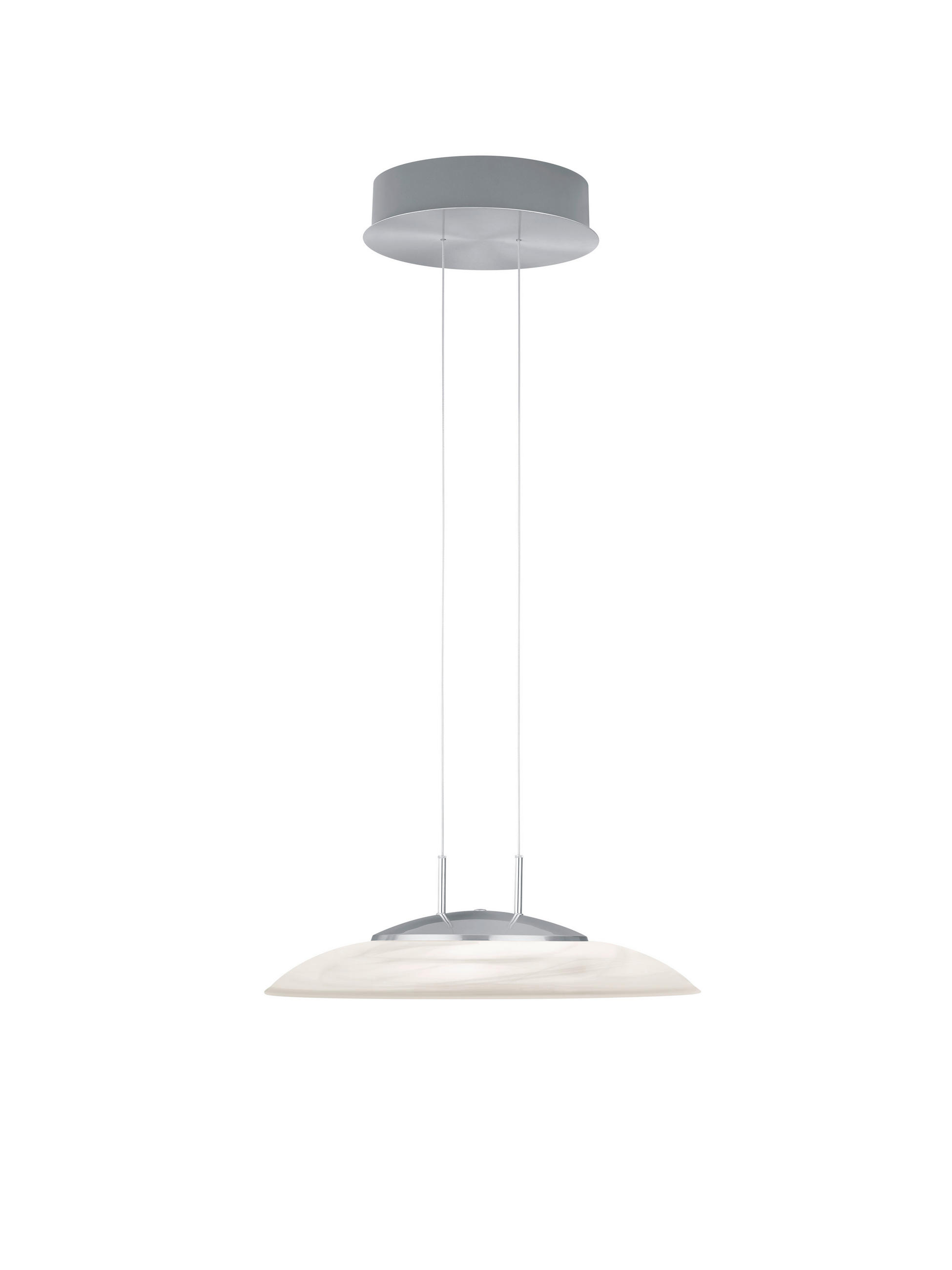 LED-HÄNGELEUCHTE   - Chromfarben/Nickelfarben, Design, Glas/Metall (42,5cm) - Hell