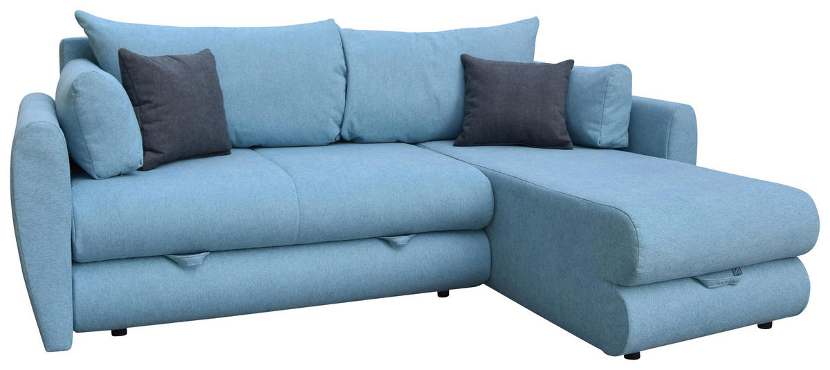 SEDEŽNA GARNITURA, modra  - modra, Design, tekstil (235/90cm) - Ti'me