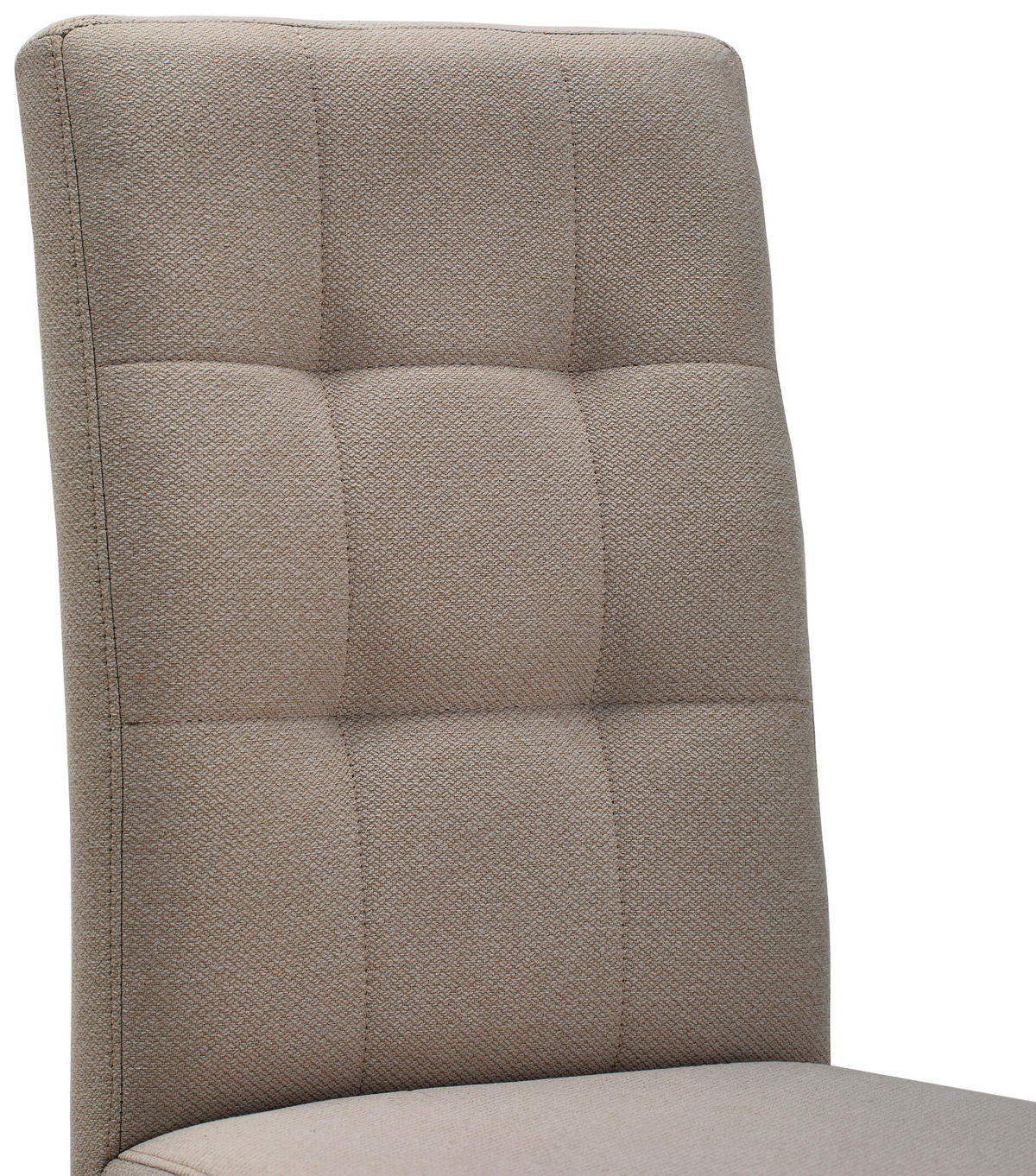 STUHL Webstoff Schwarz, Taupe  - Taupe/Schwarz, Design, Textil/Metall (46/91/61cm) - home24