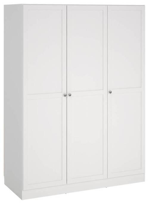 SKRIŇA S OTOČNÝMI DVERAMI, biela, 147/200/61,7 cm - biela/strieborná, Modern, kov/kompozitné drevo (147/200/61,7cm) - MID.YOU