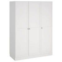 ŠATNÍ SKŘÍŇ S OTOČNÝMI DVEŘMI, bílá, 147/200/61,7 cm - bílá/barvy stříbra, Moderní, kov/kompozitní dřevo (147/200/61,7cm) - MID.YOU
