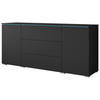 SIDEBOARD Vera  in 150/67,9/39,5 cm  - Schwarz/Graphitfarben, Basics, Holzwerkstoff/Kunststoff (150/67,9/39,5cm) - P & B