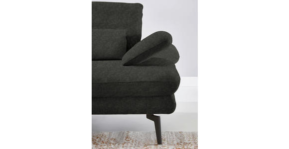 ECKSOFA in Velours Dunkelgrau 180/310 cm - Dunkelgrau/Schwarz, Design, Textil/Metall (180/310cm) - Dieter Knoll