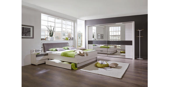 BETTANLAGE 180/200 cm in Braun, Lärchefarben - Lärchefarben/Braun, Design, Holzwerkstoff/Textil (180/200cm) - Dieter Knoll