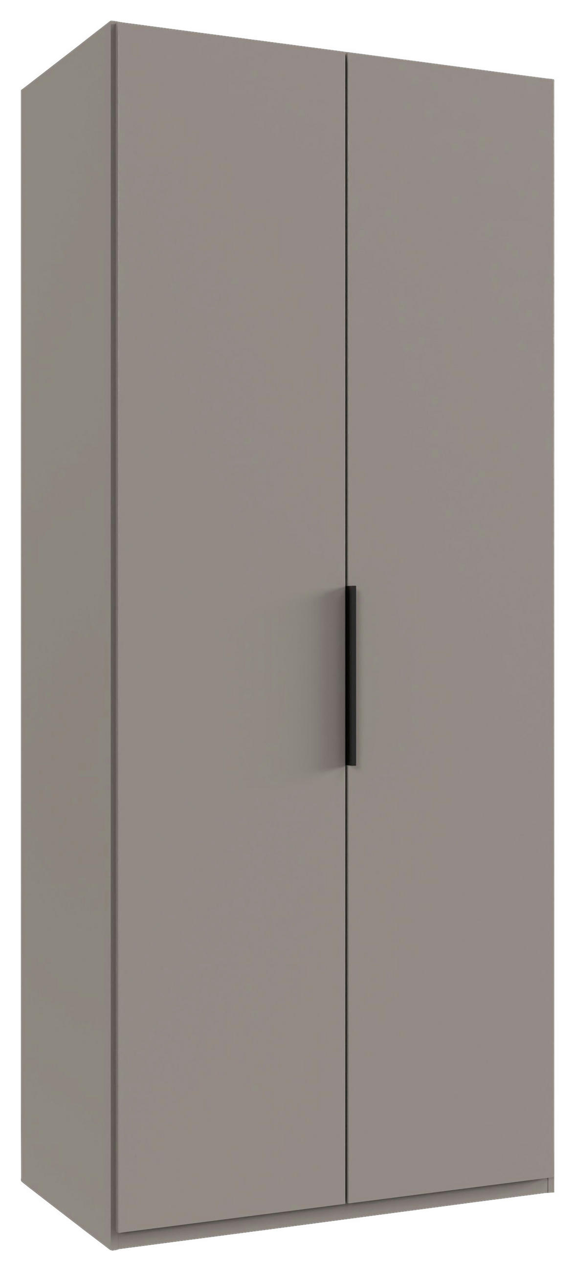 GARDEROB MED GÅNGJÄRN 100/236/58 cm 2-dörrar - sahara/svart, Modern, metall/trämaterial (100/236/58cm) - MID.YOU