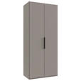 DREHTÜRENSCHRANK  in Sahara  - Schwarz/Sahara, MODERN, Holzwerkstoff/Metall (100cm) - Hom`in