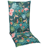 SESSELAUFLAGE in Blau, Grün, Pink Floral  - Blau/Pink, Basics, Textil (50/7/108cm)