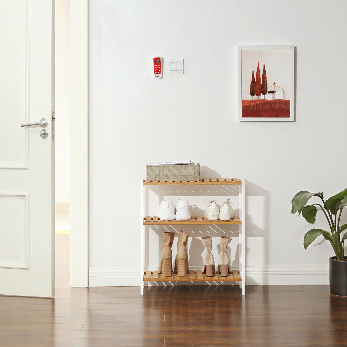 BADEZIMMERREGAL 60/66/26 cm  - Naturfarben/Weiß, Basics, Holz (60/66/26cm)