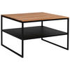 COUCHTISCH in Metall 65/65/41 cm  - Eichefarben/Schwarz, Design, Holz/Metall (65/65/41cm) - Johann Jakob