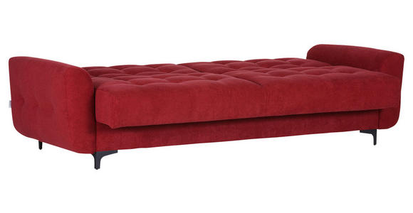 SCHLAFSOFA Morton  in Flachgewebe Rot  - Rot/Schwarz, KONVENTIONELL, Textil/Metall (230/84/95cm) - Xora
